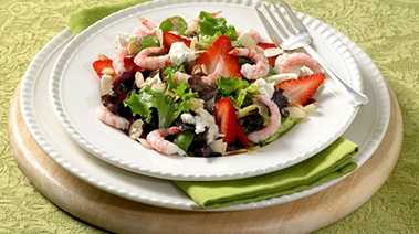 Baby Greens with Shrimp and Strawberries