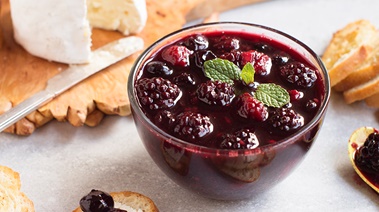 Island Brie with Balsamic Berry Compote