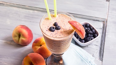 Peach and Blueberry Shakes