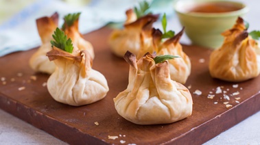 Shrimp and Mango Chutney Phyllo Bundles