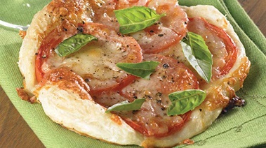 Tomato, Provolone, and Basil Tart